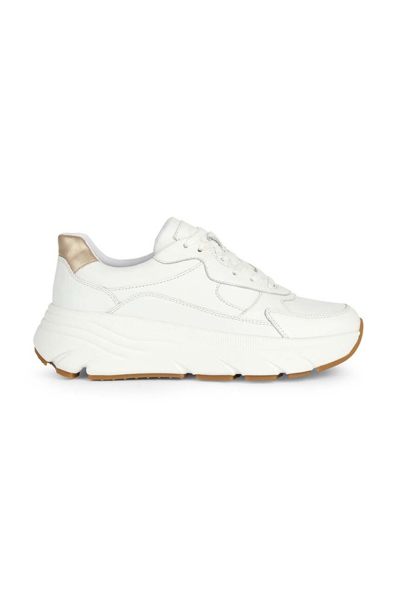 Geox sneakersy skórzane D DIAMANTA płaska biały D45UFB.085NF.C1327