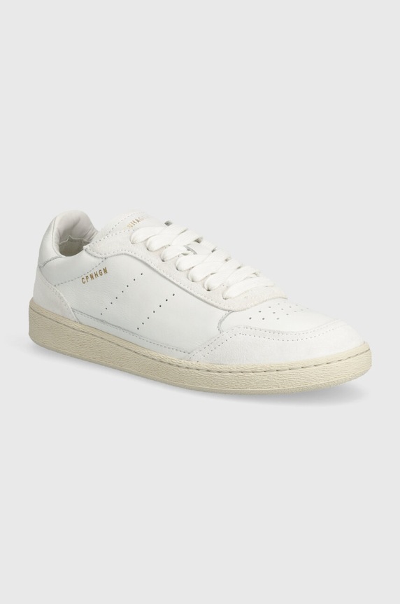 Kožené sneakers boty Copenhagen Leather mix plochá bílá CPH255