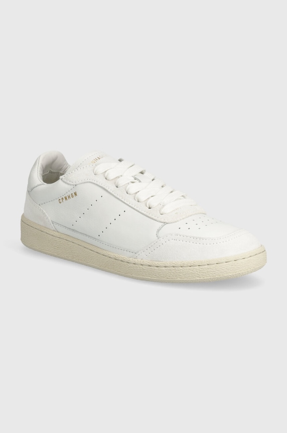 Kožené sneakers boty Copenhagen Leather mix plochá bílá CPH255
