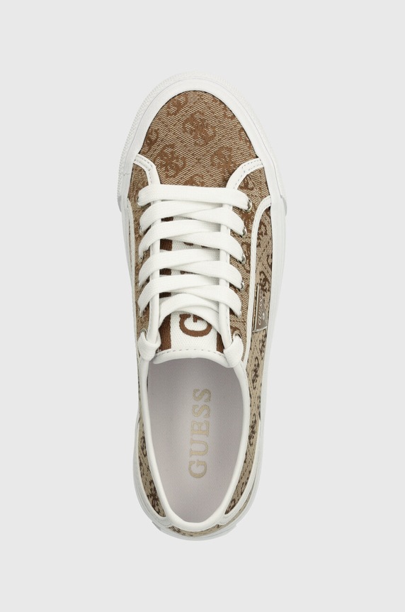Πάνινα παπούτσια Guess JELEXA καφέ FLGJEA.FAL12.BEIBR