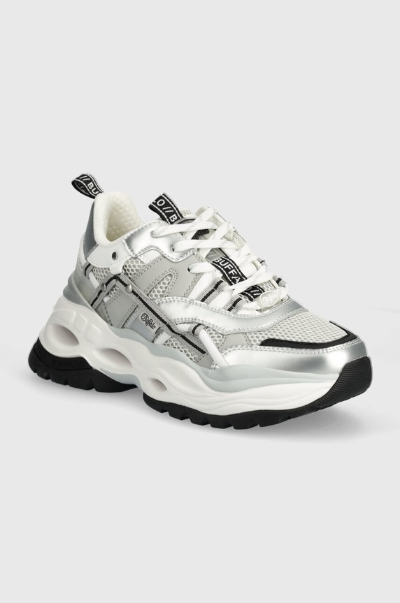 Sneakers Buffalo Triplet Hollow απομίμηση λείου δέρματος γκρί 1636155.SLV