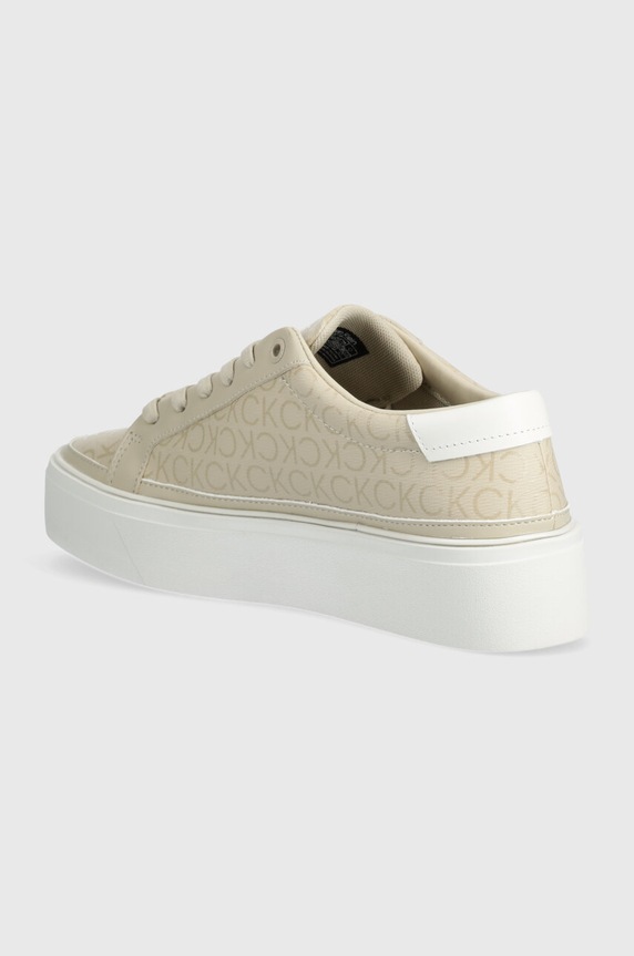 Cipők Calvin Klein sportcipő FLATFORM CUP LACE UP EPI MONO HW0HW01911 bézs