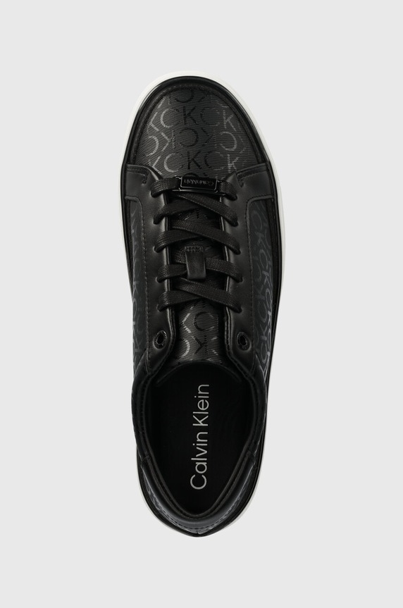 Sneakers Calvin Klein FLATFORM CUP LACE UP EPI MONO μαύρο HW0HW01911