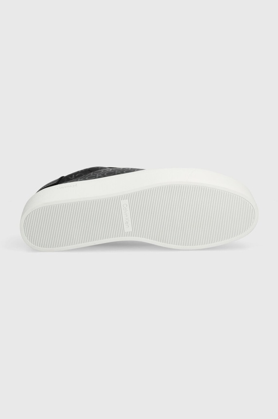 Sneakers Calvin Klein FLATFORM CUP LACE UP EPI MONO HW0HW01911 μαύρο