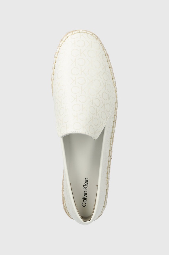 Εσπαντρίγιες Calvin Klein ESPADRILLE EPI MONO λευκό HW0HW01917