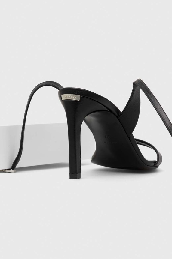 Παπούτσια Δερμάτινα πέδιλα Calvin Klein HEEL SANDAL 90 LTH HW0HW01945 μαύρο