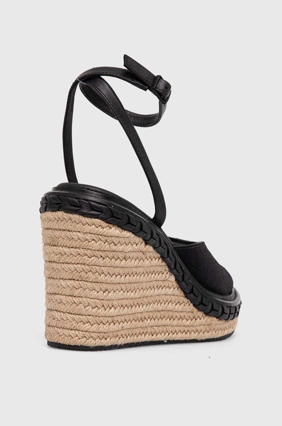 Obuwie Calvin Klein sandały WEDGE SANDAL 70 MONOCQ HW0HW01961 czarny