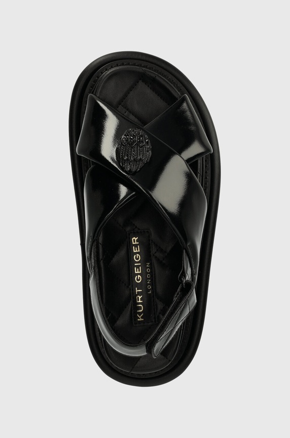 Kožené sandály Kurt Geiger London Orson Cross Strap Sandal černá 2028900309.BLACK