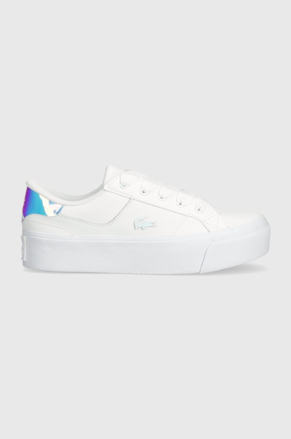 Tenisky Lacoste Ziane Platform Leather usňová koža biela 47CFA0004