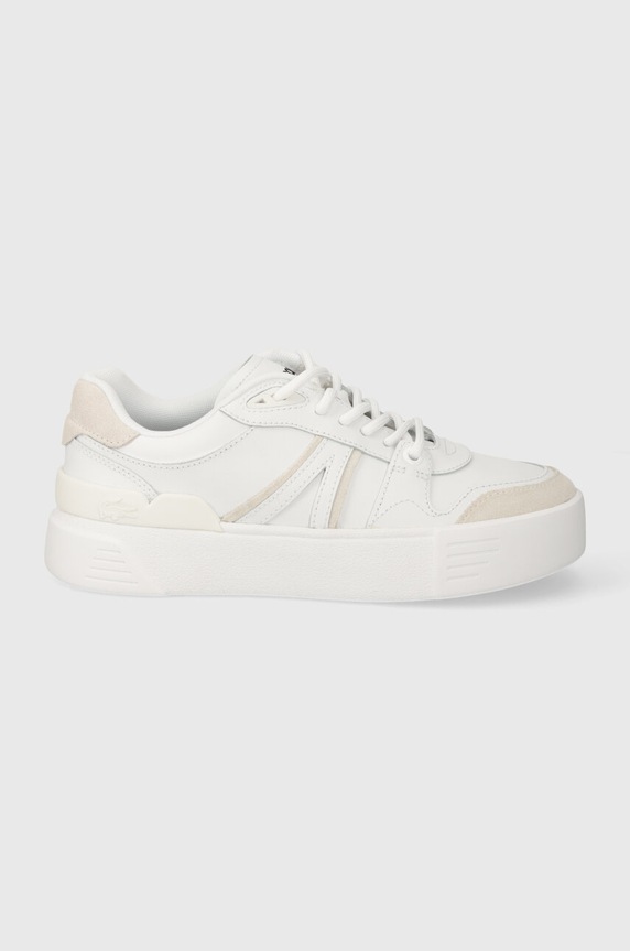 Кожаные кроссовки Lacoste L002 Evo Logo Tongue Leather замш белый 47SFA0055