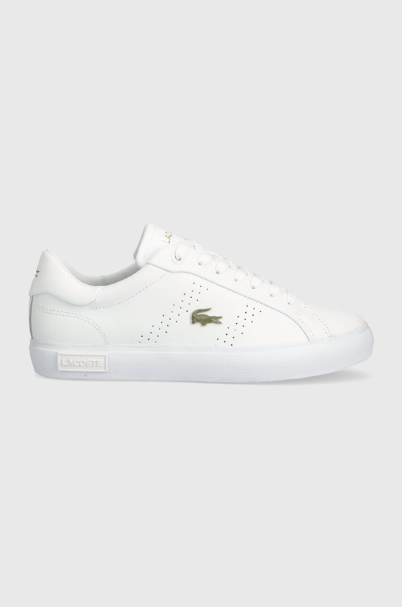 Δερμάτινα sneakers Lacoste Powercourt 2.0 Leather φλατ λευκό 47SFA0072