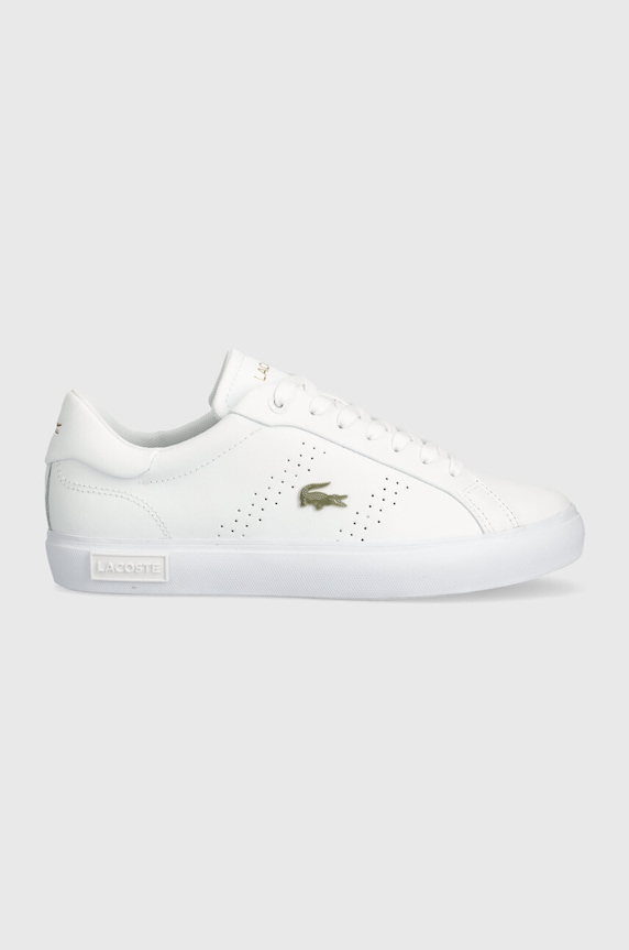 Δερμάτινα sneakers Lacoste Powercourt 2.0 Leather φλατ λευκό 47SFA0072