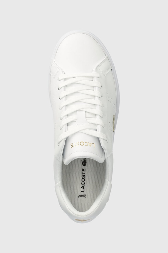 Δερμάτινα sneakers Lacoste Powercourt 2.0 Leather λευκό 47SFA0072