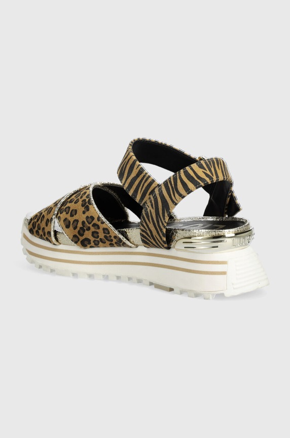 Cipők Liu Jo velúr szandál LIU JO MAXI WONDER SANDAL 11 BA4105PX195S19C1 bézs