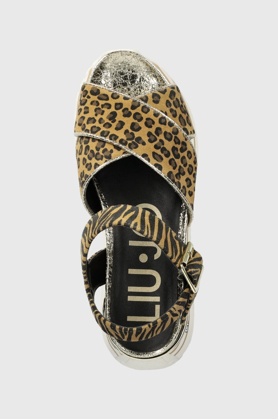 Liu Jo velúr szandál LIU JO MAXI WONDER SANDAL 11 bézs BA4105PX195S19C1