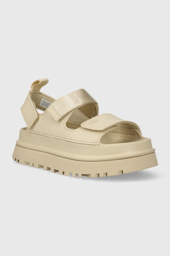 Πέδιλα UGG Goldenglow συνθετικό μπεζ 1152685.SSAL