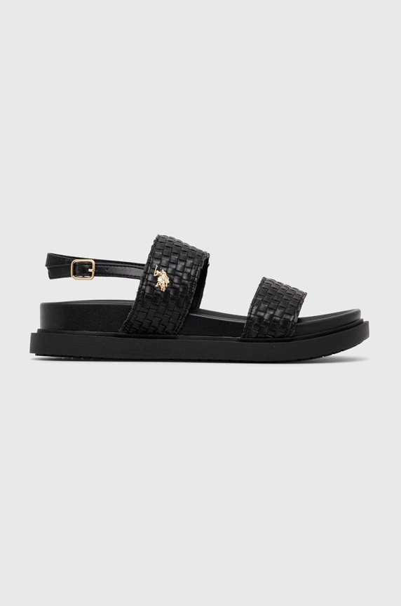 U.S. Polo Assn. sandały KARY imitacja skóry licowej czarny KARY001W.4Y1