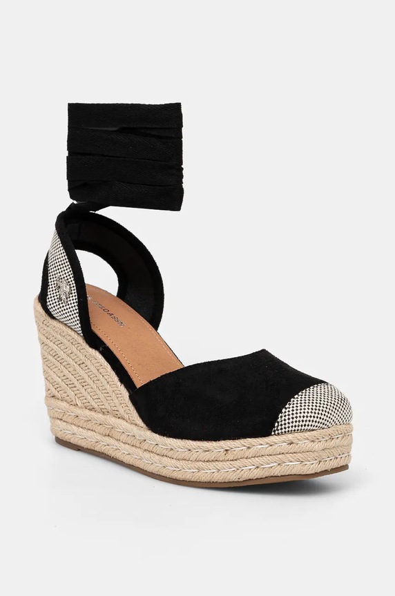 U.S. Polo Assn. espadrilles STEFY művelúr fekete STEFY001W.4HT1