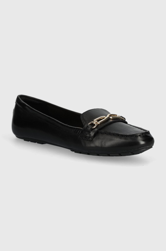 Aldo mocassini in pelle Bagdish pelle fiore nero 13669242.Bagdish
