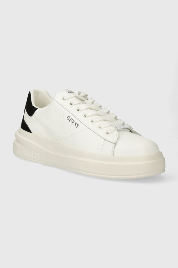 Guess sneakersy ELBINA FLJELB.LEA12.WHBLK biały SS24