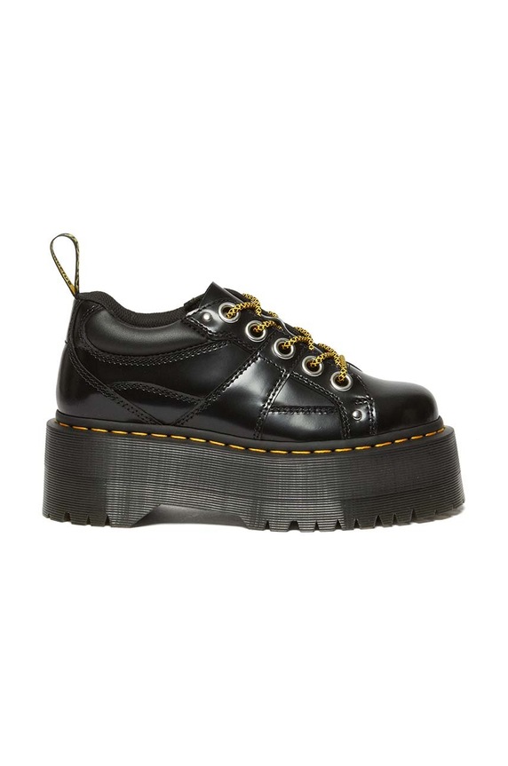 Кожени половинки обувки Dr. Martens 5i Quad Max лачена кожа черен DM31423001