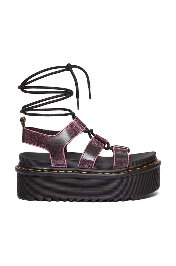 Dr. Martens sandali in pelle Nartilla XL pelle fiore rosa DM31540379