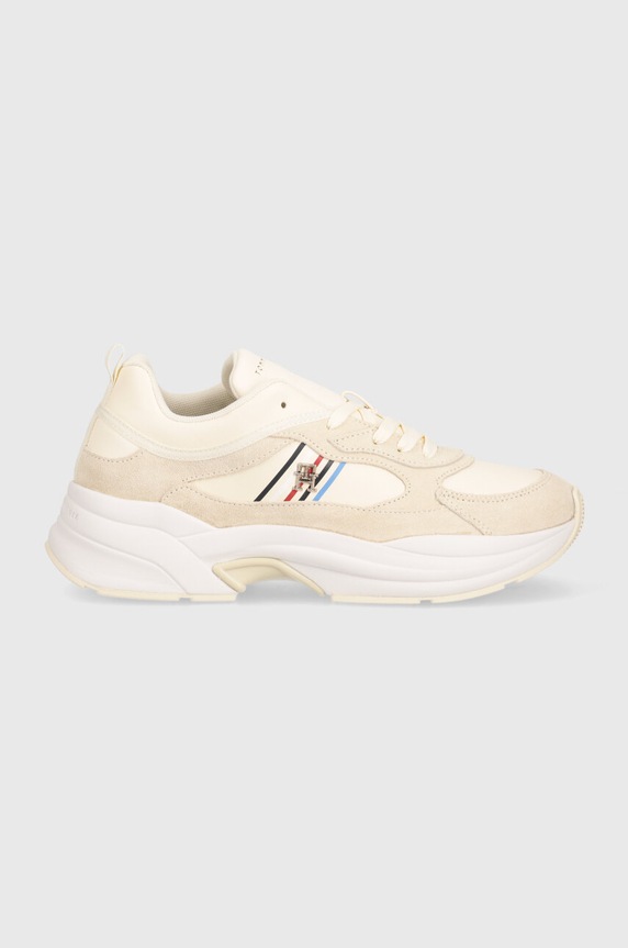 Tommy Hilfiger sneakersy CHUNKY RUNNER STRIPES FW0FW07815 beżowy SS24
