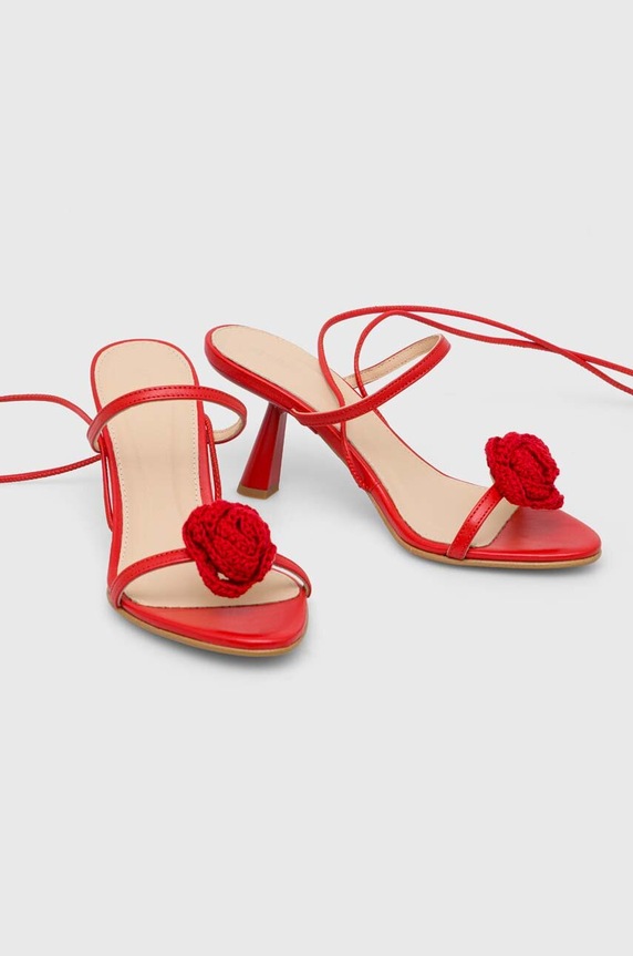 Alohas sandale de piele Kendra S100280.01 rosu SS24