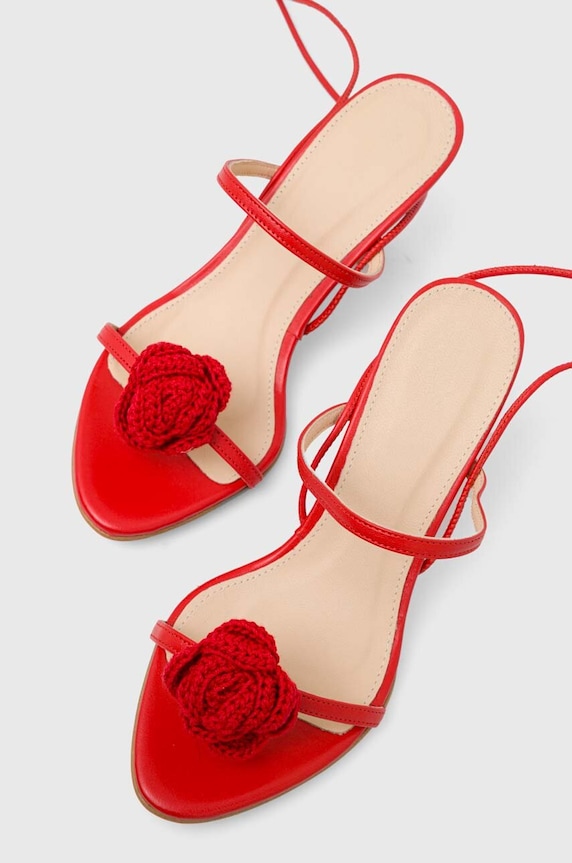 Alohas sandale de piele Kendra S100280.01 rosu