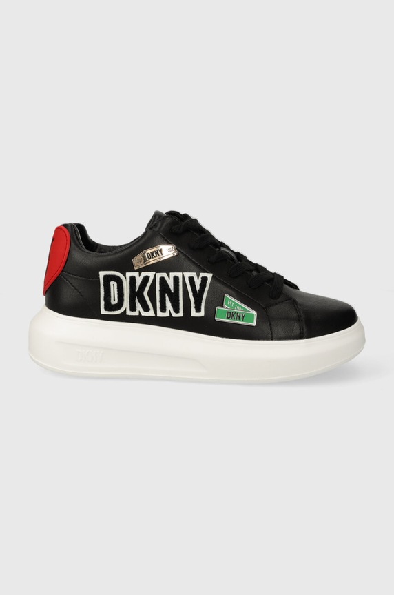 Dkny sneakersy JEWEL CITY SIGNS platforma czarny K1497456.BLK