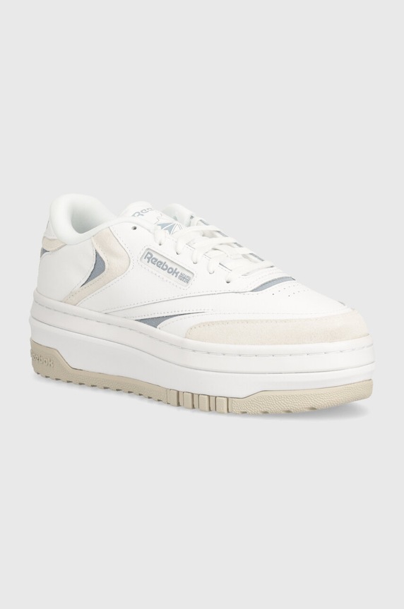 Reebok Classic sneakersy skórzane Club C platforma biały 100201959