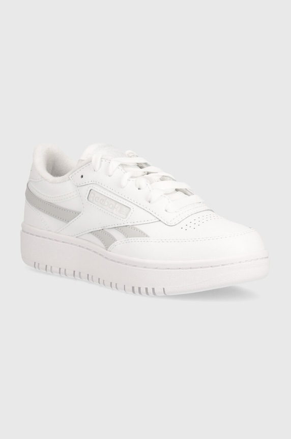 Kožené tenisky Reebok Classic Club C platforma bílá 100074269
