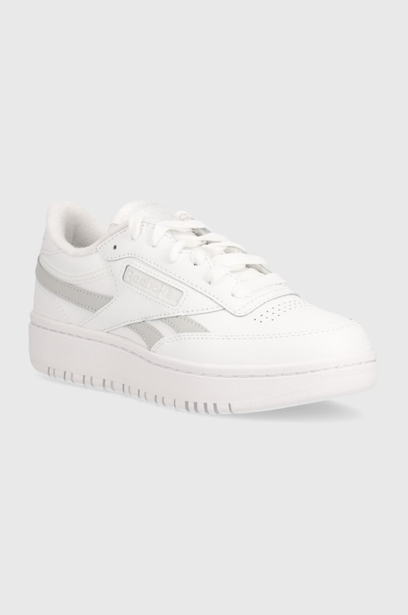 Kožené tenisky Reebok Classic Club C platforma bílá 100074269