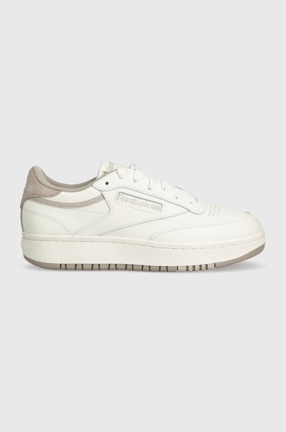 Kožne tenisice Reebok Classic CLUB C ravni bež 100074267