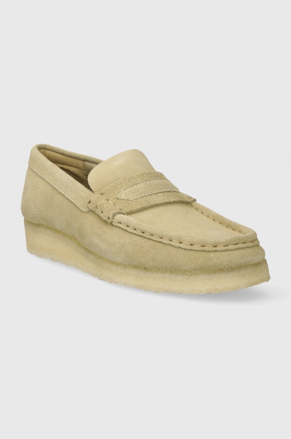 Clarks Originals mokasyny skórzane Wallabee Loafer 26173508 beżowy SS24