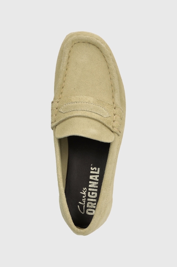 Clarks Originals mokasyny skórzane Wallabee Loafer beżowy 26173508