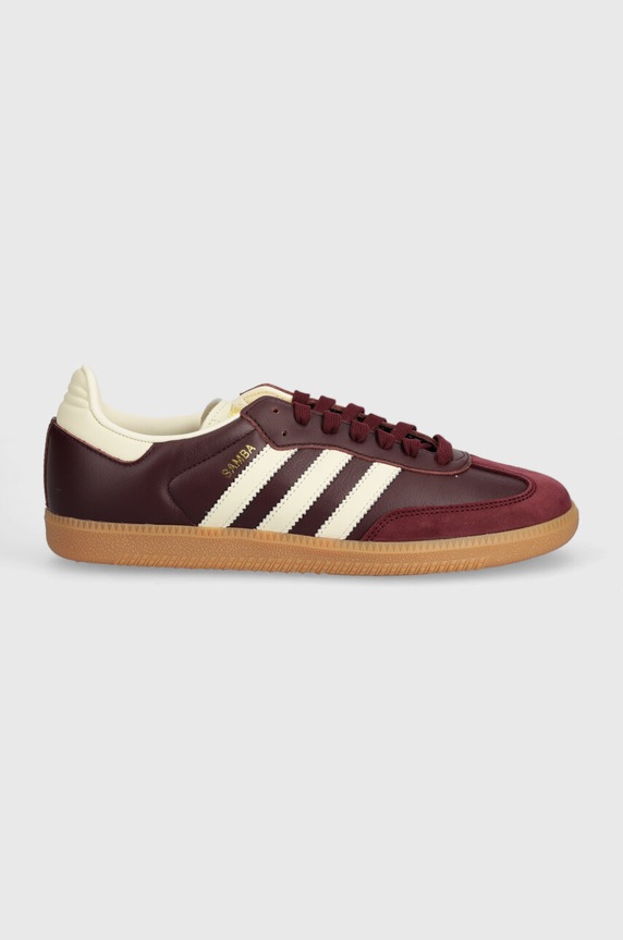adidas Originals sneakersy skórzane Samba OG ID0477 bordowy SS24
