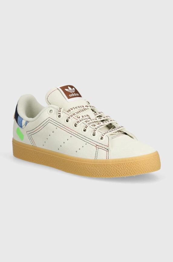 Semišové tenisky adidas Originals Stan Smith CS x KS W textilní béžová IE0384