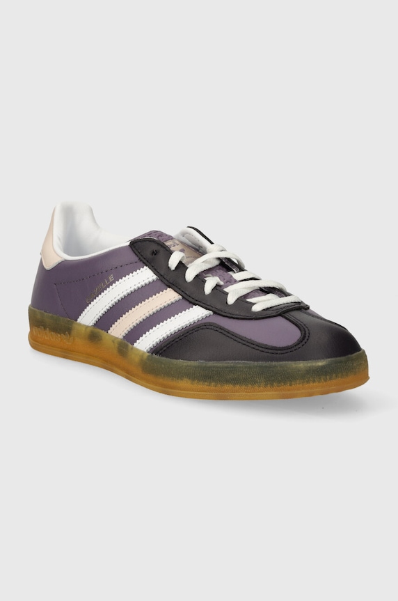 Kožne tenisice adidas Originals Gazelle Indoor W IE2956 ljubičasta SS24