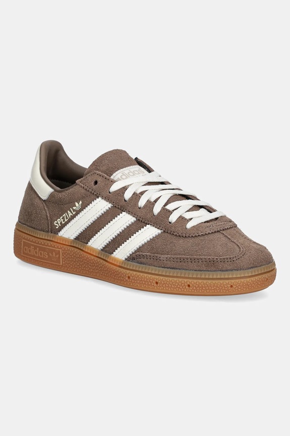 Kožené tenisky adidas Originals Handball Spezial W usňová koža hnedá IF6490