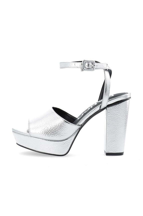 Πέδιλα Bianco BIACARLY ίσια πλατφόρμα ασημί 11200701