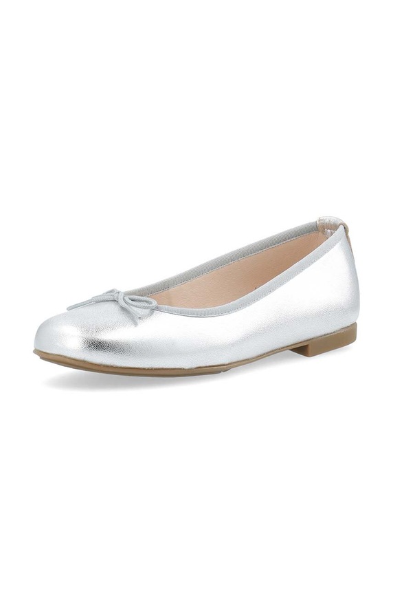 Bianco baleriny skórzane BIAMADISON 11251158 srebrny SS24