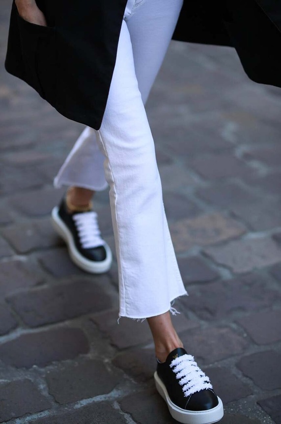 Kožené sneakers boty Vanda Novak Grace Grace.Black.whit černá