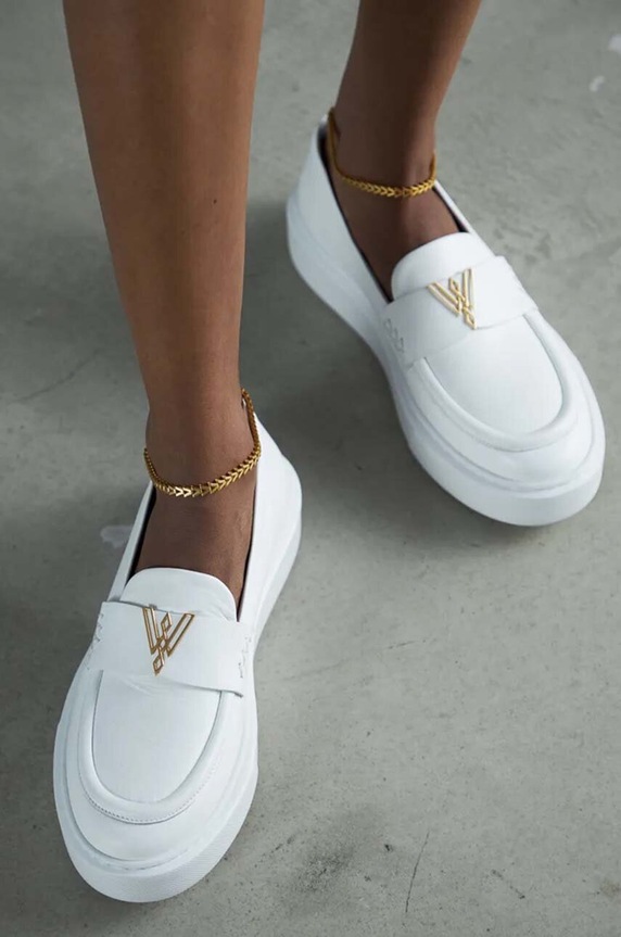 Кожени мокасини Vanda Novak Kayla Kayla.White бял