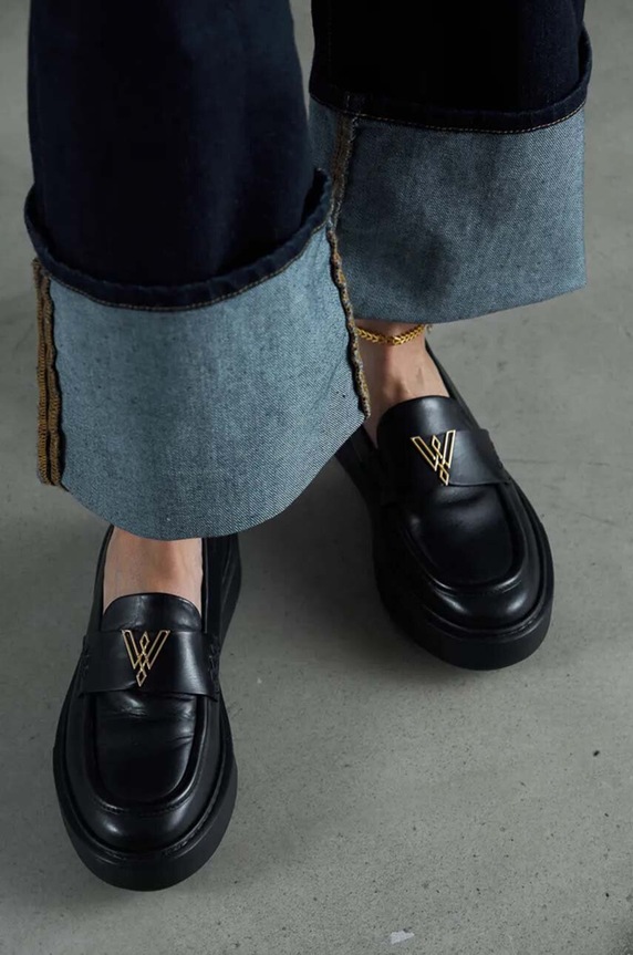 Vanda Novak mocasini de piele Kayla Kayla.Deep.Black negru