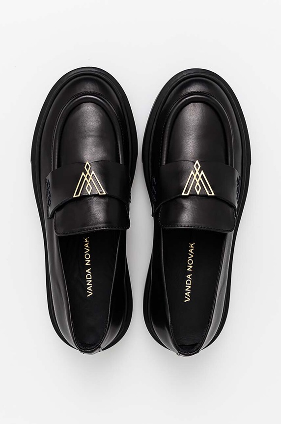 Vanda Novak mocasini de piele Kayla negru Kayla.Deep.Black
