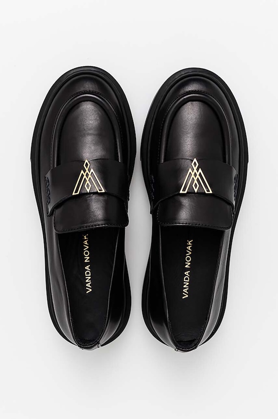 Vanda Novak mocasini de piele Kayla negru Kayla.Deep.Black