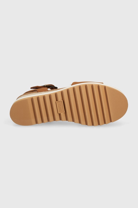 Toms sandały nubukowe Diana 10019757 brązowy