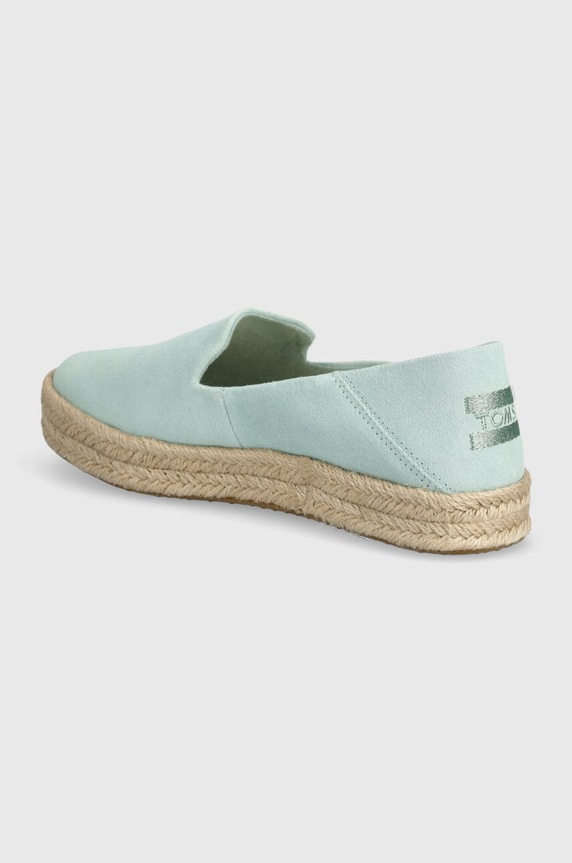 Обувки Велурени еспадрили Toms Carolina 10020686 тюркоазен