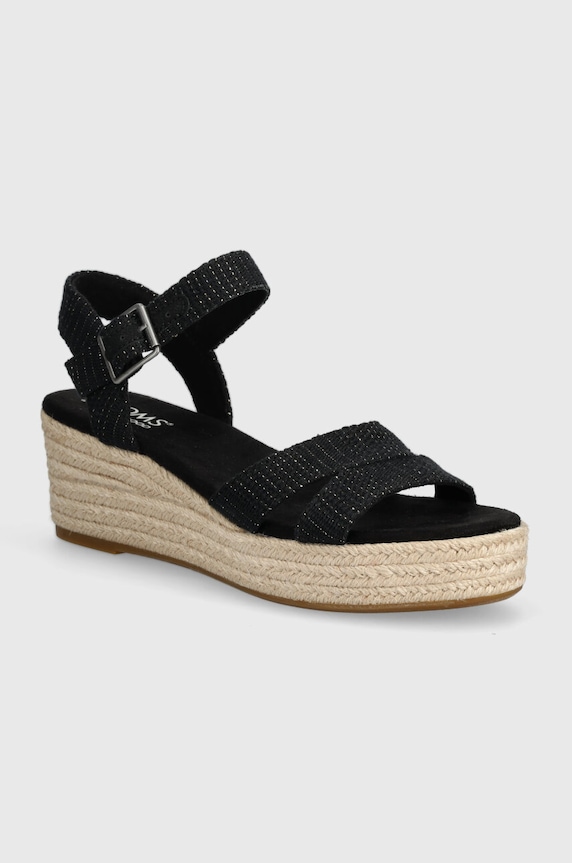 Toms espadrilles Audrey textil fekete 10020749